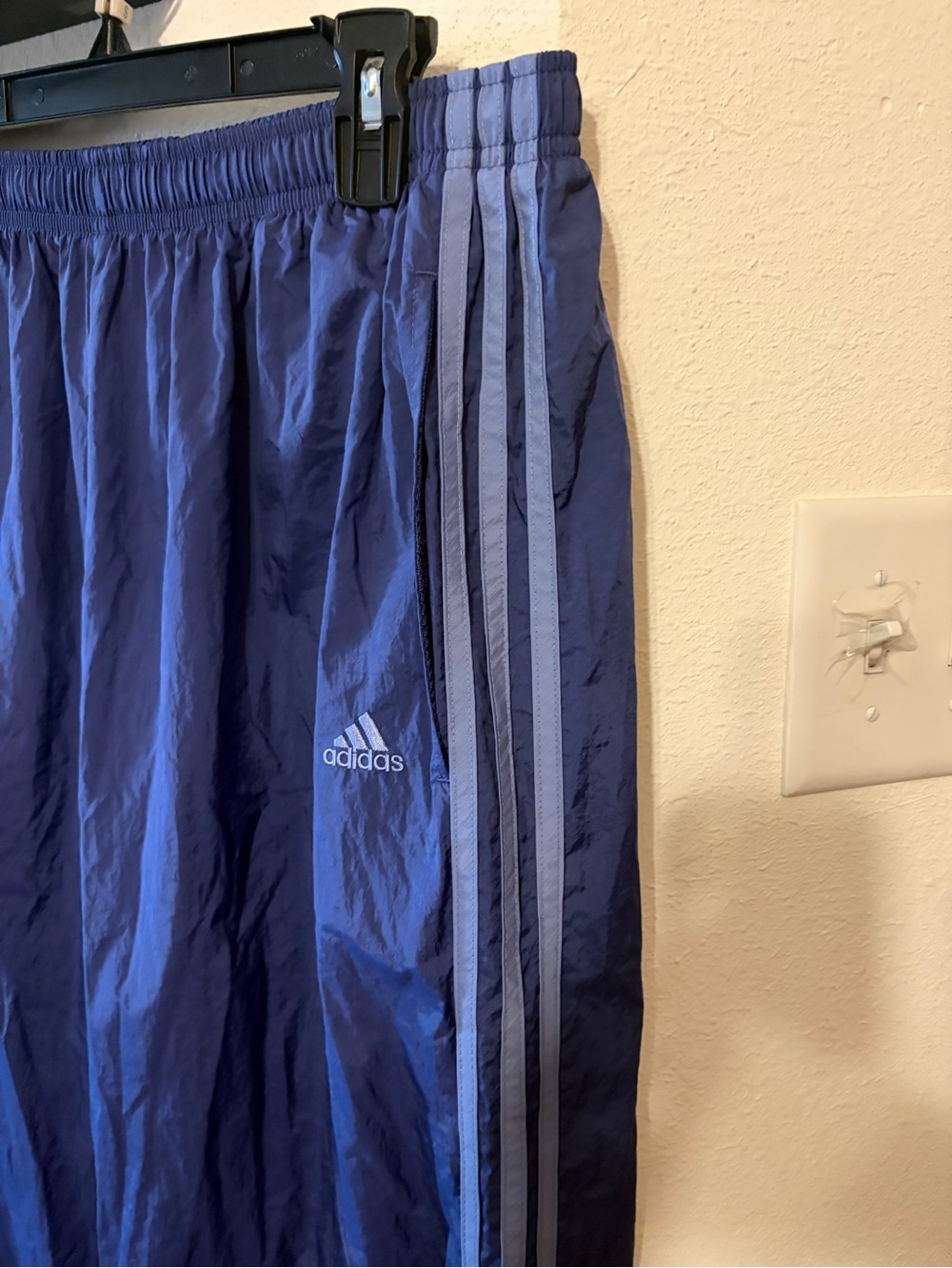 Y2K adidas Royal Blue  Jogger Pants with Light Blue Stripes